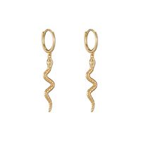 Aretes De Serpiente Pequeños De Cobre Metálico Simples sku image 1