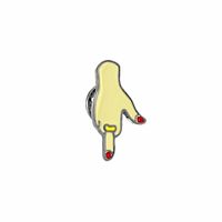 Creative Cartoon Cute Slippers Gesture Lightning Robber Coffee Dripping Oil Alloy Brooch sku image 3