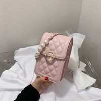 Fashion Embroidery Thread Pearl Chain Shoulder Messenger Bag main image 4