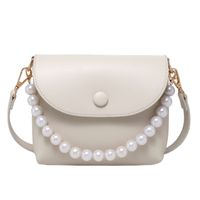 Fashion Pearl Chain Shoulder Messenger Portable Small Square Bag sku image 1