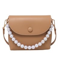 Fashion Pearl Chain Shoulder Messenger Portable Small Square Bag sku image 3