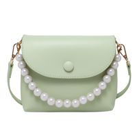 Fashion Pearl Chain Shoulder Messenger Portable Small Square Bag sku image 5