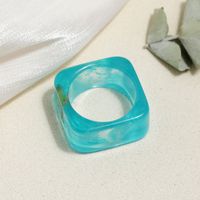 Fashion Style Candy Color Square Resin Ring Set sku image 2