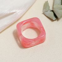 Fashion Style Candy Color Square Resin Ring Set sku image 3