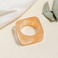 Fashion Style Candy Color Square Resin Ring Set sku image 1