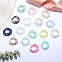 Korean Fashion Style Jelly Color Chain Ring Set sku image 19
