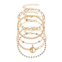 New Fashion Multi-layer Creative Ot Buckle Diamond Chain Bracelet sku image 2