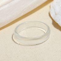 Simple Style Acrylic Acetate Jelly Color Simple Plain Ring Set sku image 1
