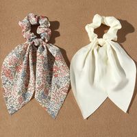 New Korean Fashion Style  Floral Pure Color Hair Scrunchies Set main image 3