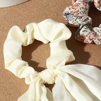New Korean Fashion Style  Floral Pure Color Hair Scrunchies Set main image 5