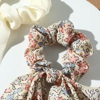 New Korean Fashion Style  Floral Pure Color Hair Scrunchies Set main image 6