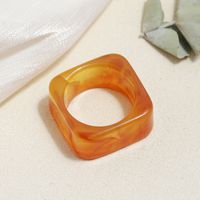 Fashion Style Candy Color Square Resin Ring Set main image 3