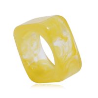 Fashion Style Candy Color Square Resin Ring Set main image 6