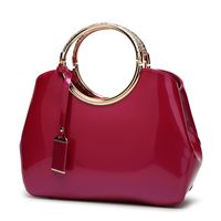 Large Pu Leather Fashion Dome Bag Handbag sku image 7