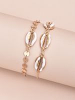 Summer Bohemian Alloy Shell Disc Armband Set main image 3