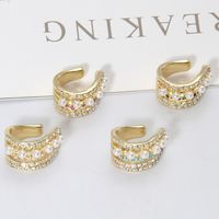 Wholesale Jewelry Fashion Geometric Alloy Artificial Gemstones Diamond Earrings main image 1