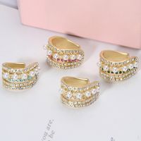 Wholesale Jewelry Fashion Geometric Alloy Artificial Gemstones Diamond Earrings main image 4