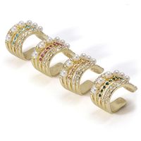 Wholesale Jewelry Fashion Geometric Alloy Artificial Gemstones Diamond Earrings main image 5