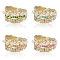 Wholesale Jewelry Fashion Geometric Alloy Artificial Gemstones Diamond Earrings main image 6