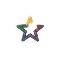 Fashion Rainbow Color Rhinestone Star Stud Earrings main image 6