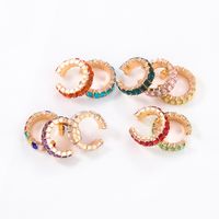 Wholesale Jewelry Lady Geometric Alloy Artificial Gemstones Earrings main image 4