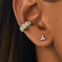 Boucles D&#39;oreilles Diamant En Alliage Simple main image 1