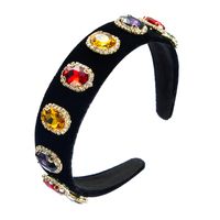 Baroque Style Retro Flannel Alloy Diamond Headband main image 6