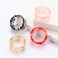Simple Style Acrylic Resin Korean Four-piece Ring main image 4
