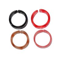 Simple Style Acrylic Resin Korean Four-piece Ring main image 6