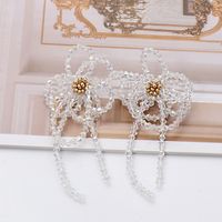 Baroque Pearl New Flower Long Tassels Earrings main image 4