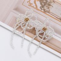 Boucles D&#39;oreilles Longues Glands Perle Baroque New Flower main image 5