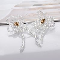 Boucles D&#39;oreilles Longues Glands Perle Baroque New Flower main image 6