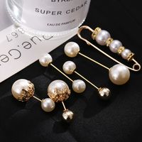 Neues Modisches Retro-kreatives Einfaches Perlenbroschen-set Im Modestil main image 5