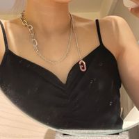 Fashion New Style Simple Letter Thickness Chain Necklace main image 3