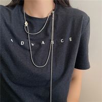 Fashion New Style Chain Metal Tassel Knot Necklace main image 1