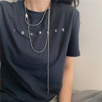 Fashion New Style Chain Metal Tassel Knot Necklace main image 6