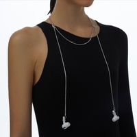 Fashion New Style Chain Metal Tassel Knot Necklace main image 4