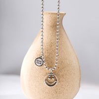 Korean Style Hollow Smiley Letter Necklace main image 4