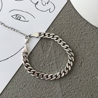 Simple S925 Sterling Silver Geometric Bracelet Wholesale main image 1