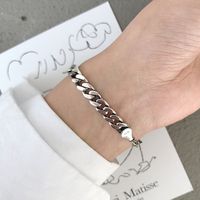 Simple S925 Sterling Silver Geometric Bracelet Wholesale main image 3