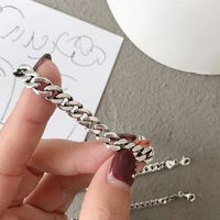 Simple S925 Sterling Silver Geometric Bracelet Wholesale main image 4