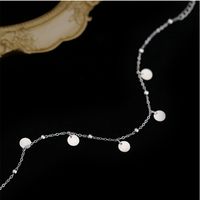 Fashion 925 Sterling Silver Geometric Disc Anklet Wholesale main image 4