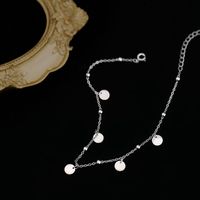 Fashion 925 Sterling Silver Geometric Disc Anklet Wholesale main image 5
