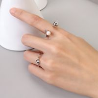 Fashion S925 Sterling Silver Round Bead Ring Wholesale main image 4