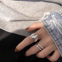 Wholesale Simple 925 Sterling Silver Geometric Open Ring main image 3