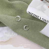 Korean Style Moon Silver Earrings Wholesale main image 4