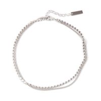 S925 Silver Double Layer Disc Anklet main image 6