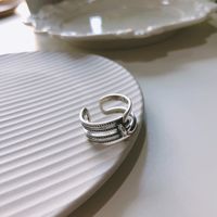 Wholesale Retro Knot Rope S925 Sterling Silver Open Ring main image 3