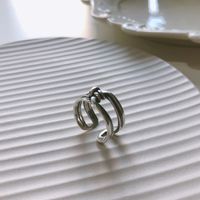 Wholesale Retro Knot Rope S925 Sterling Silver Open Ring main image 6