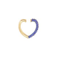 Simple Single Rectangular Heart Multicolor Ear Clip sku image 16